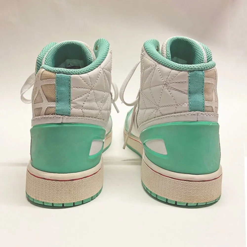 Nike Jordan 1 Flight 3 Premium GG Sneakers Size 7Y White Verde Green 729519-100